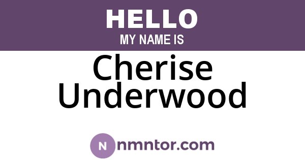 Cherise Underwood