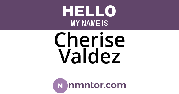 Cherise Valdez