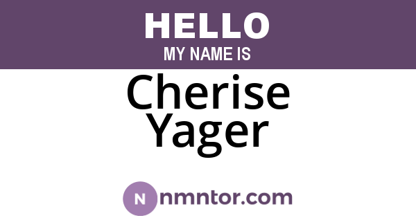 Cherise Yager