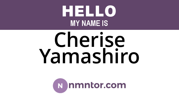 Cherise Yamashiro