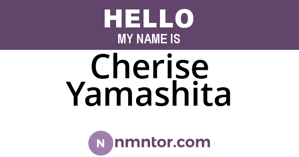 Cherise Yamashita