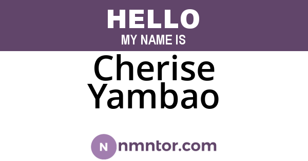 Cherise Yambao