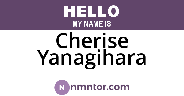 Cherise Yanagihara