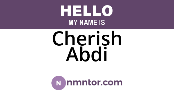 Cherish Abdi
