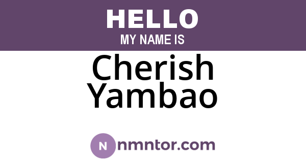 Cherish Yambao