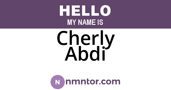 Cherly Abdi