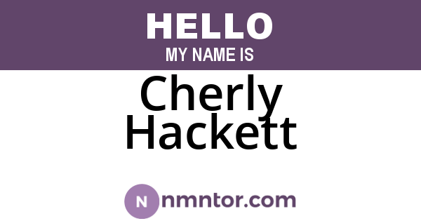 Cherly Hackett