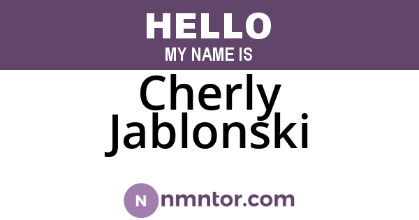 Cherly Jablonski