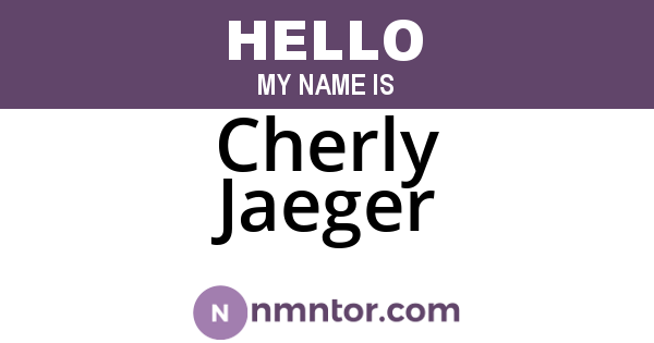 Cherly Jaeger