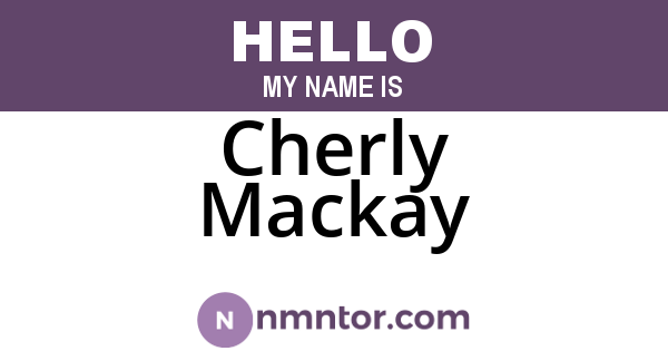Cherly Mackay