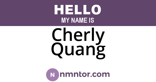 Cherly Quang