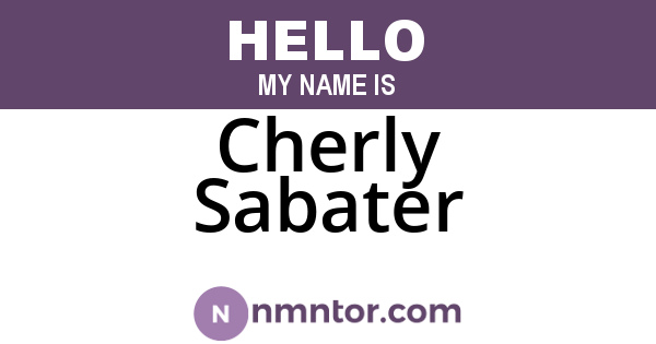 Cherly Sabater