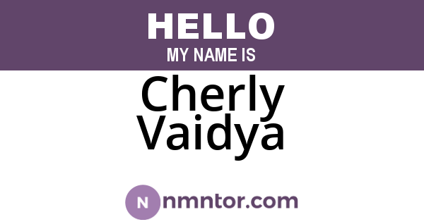 Cherly Vaidya