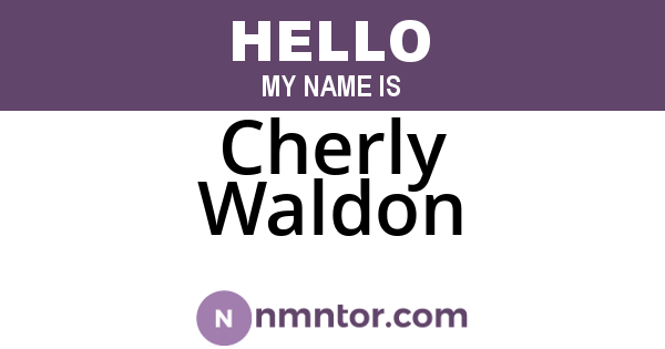 Cherly Waldon