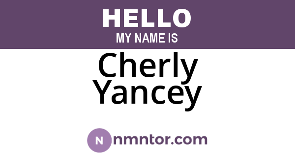 Cherly Yancey