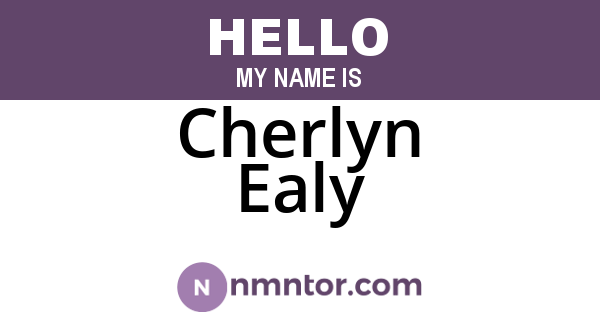 Cherlyn Ealy
