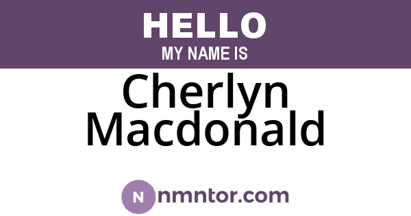 Cherlyn Macdonald
