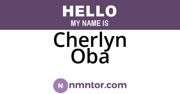 Cherlyn Oba