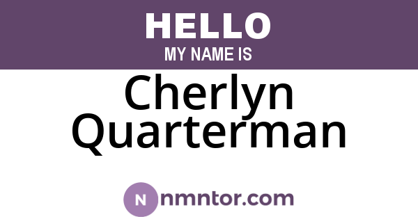Cherlyn Quarterman
