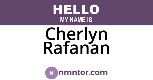 Cherlyn Rafanan