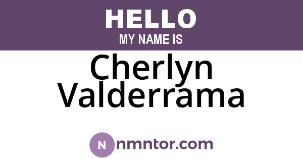 Cherlyn Valderrama
