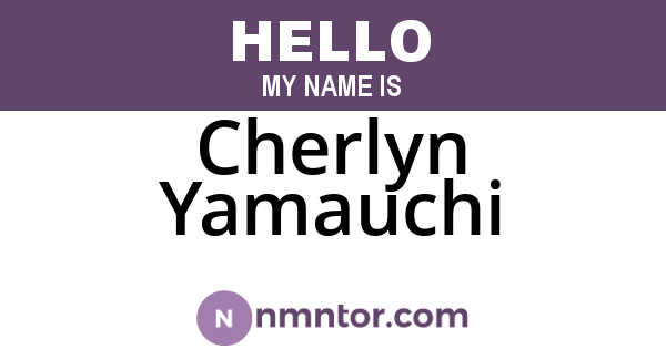 Cherlyn Yamauchi