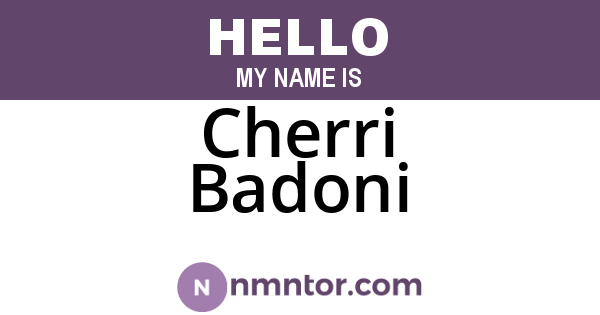 Cherri Badoni