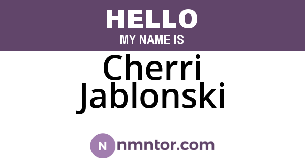 Cherri Jablonski