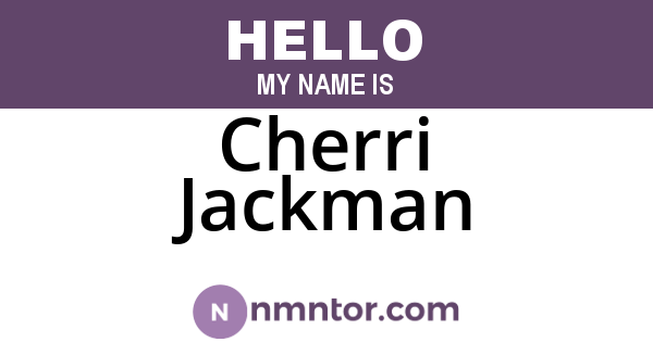 Cherri Jackman