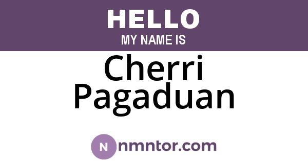 Cherri Pagaduan