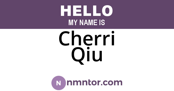 Cherri Qiu