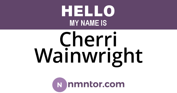 Cherri Wainwright