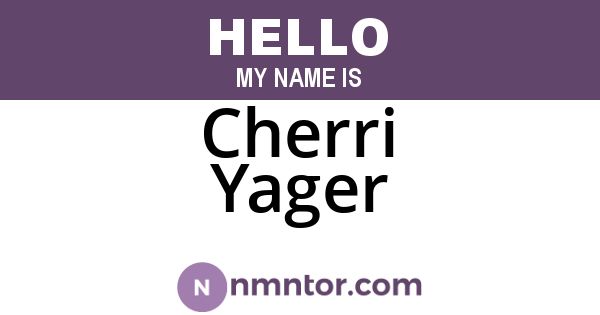 Cherri Yager