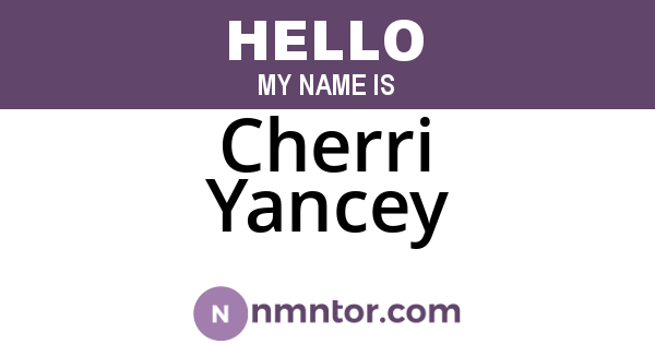 Cherri Yancey