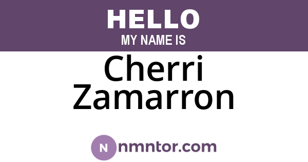 Cherri Zamarron