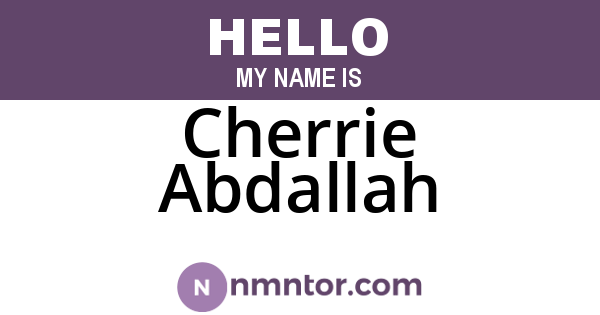 Cherrie Abdallah
