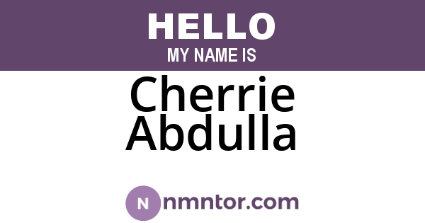 Cherrie Abdulla