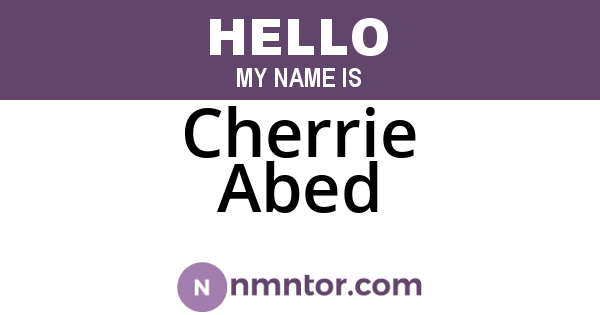 Cherrie Abed