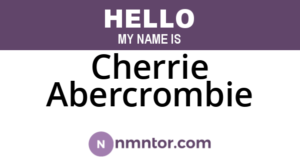 Cherrie Abercrombie