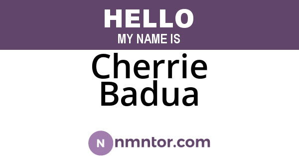 Cherrie Badua