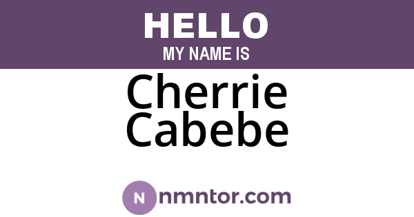 Cherrie Cabebe
