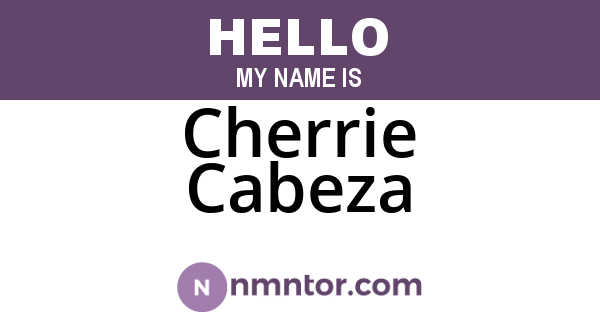 Cherrie Cabeza