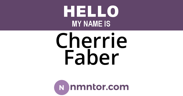 Cherrie Faber