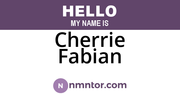 Cherrie Fabian