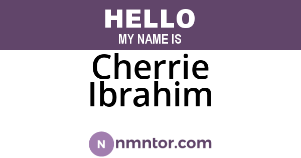 Cherrie Ibrahim