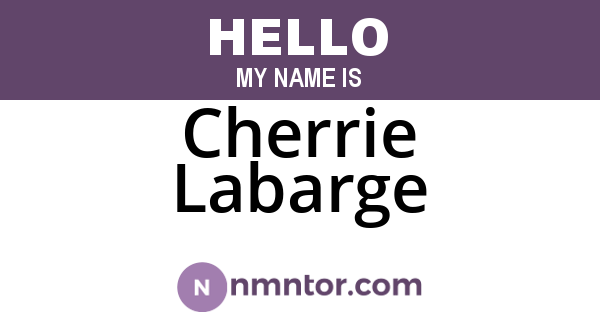 Cherrie Labarge