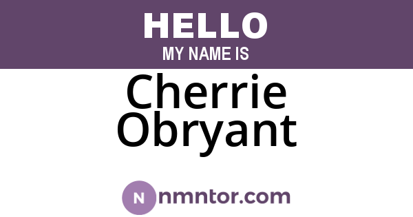 Cherrie Obryant