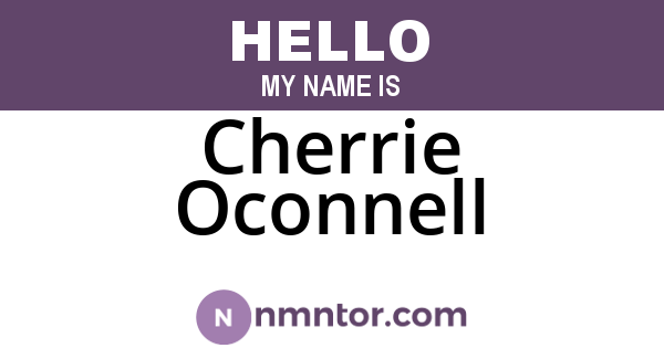 Cherrie Oconnell