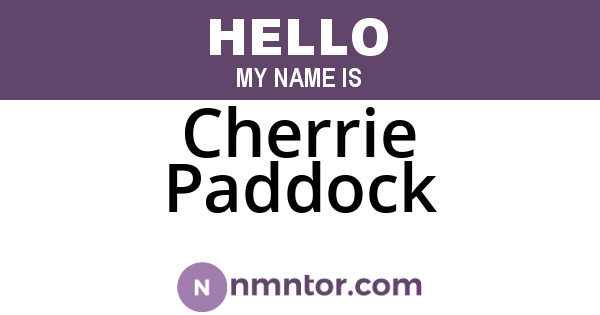 Cherrie Paddock