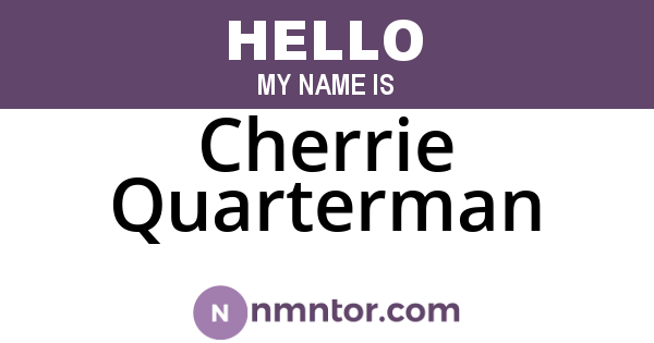 Cherrie Quarterman